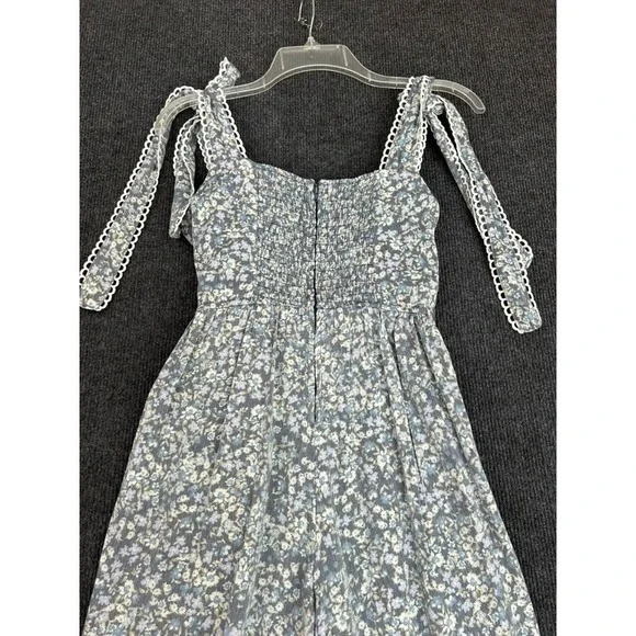 NWT Francesca's Alexa Ditsy Floral Print Jumpsuit XS Wide Leg Spring Easter Boho - Picture 13 of 16